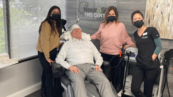 Receiving TMS Treatment from NeuroStim Receiving TMS Treatment from NeuroStim